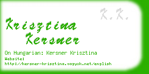 krisztina kersner business card